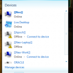 Step 2a: Your Live Mesh device window